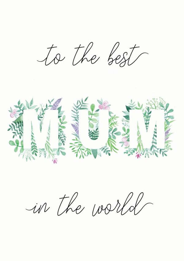 Best Mum in the world card  created by Charlotte Wade