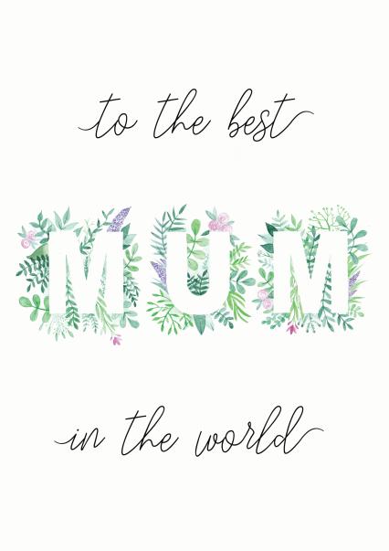 Best Mum in the world card | thortful
