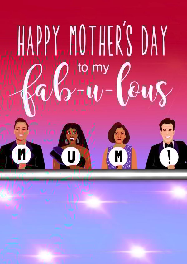 Cute Mothers Day Card - Strictly Come Dancing - Happy Mother's Day To My Fabulous Mum created by Running with Scissors
