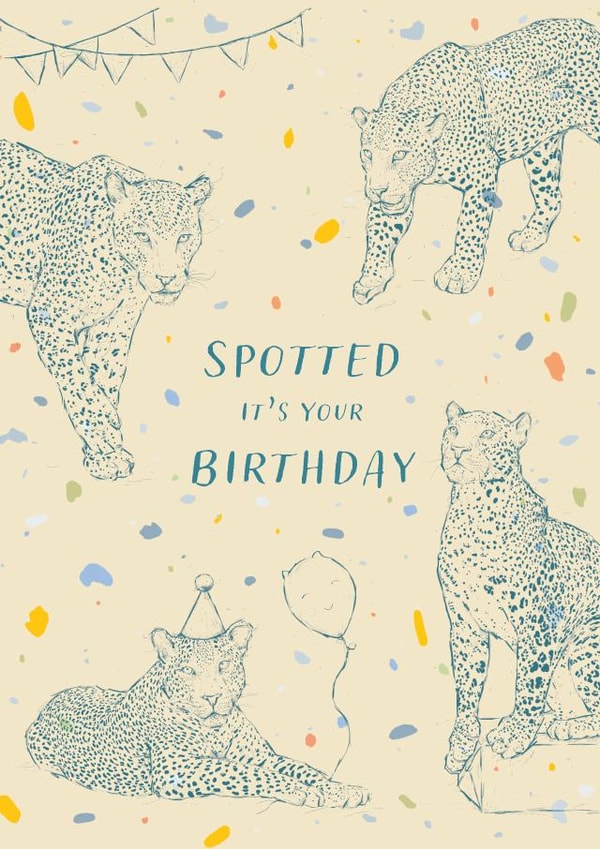 Leopard Birthday Card created by Bekka's Illustrations