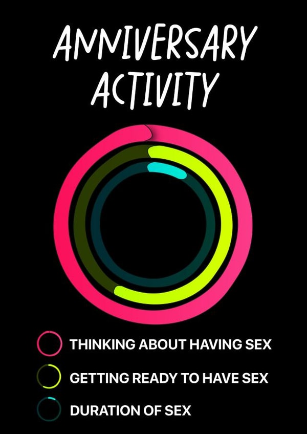 Cheeky Fitness App Anniversary Card - Anniversary Activity - Getting Ready To Have Sex created by Rosewood Design