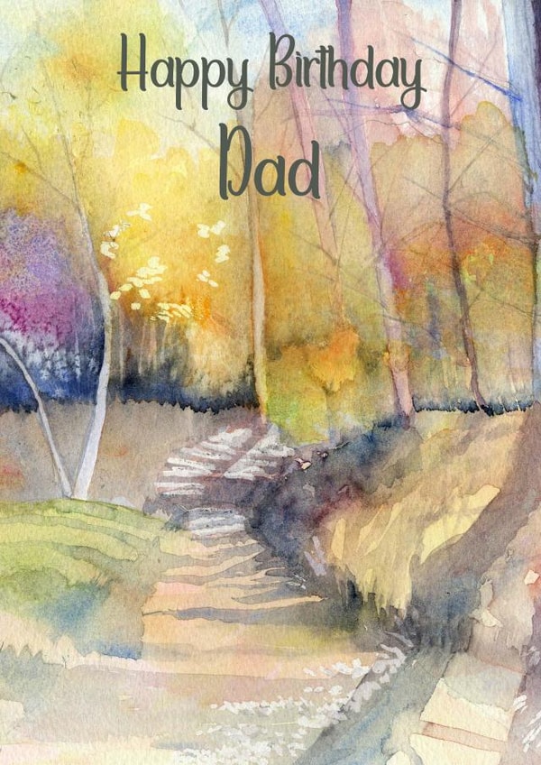 Happy Birthday Dad Autumn Sunlight created by Penny SILVERTHORNE