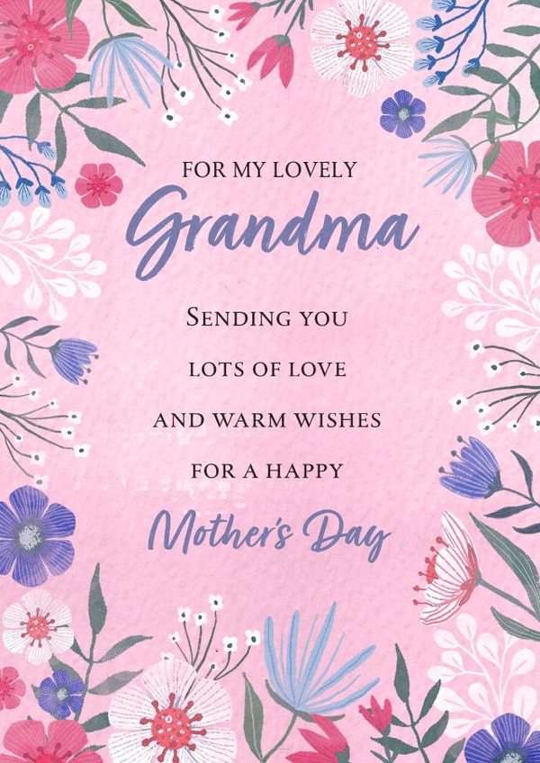 Mother's Day - For Grandma - Pretty - Floral Card created by Dalia Clark Design