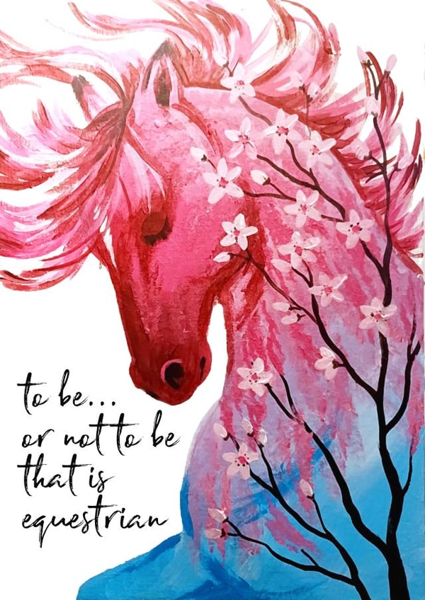 Equestrian Horse Blossom Card created by Easely Does It