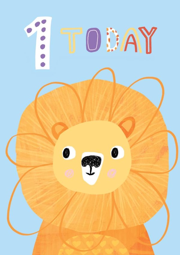 first birthday card created by Natalya Vasileva