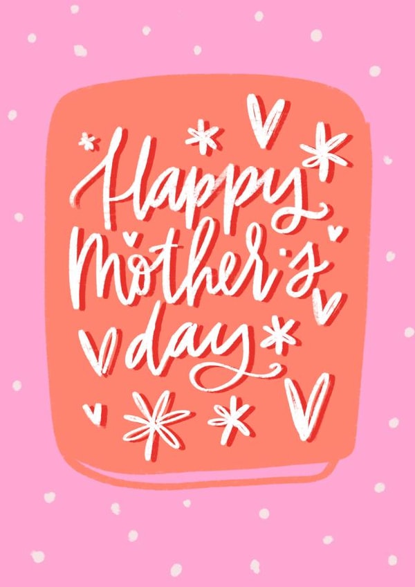 Happy Mother's day cute pink card created by Maria Minaeva
