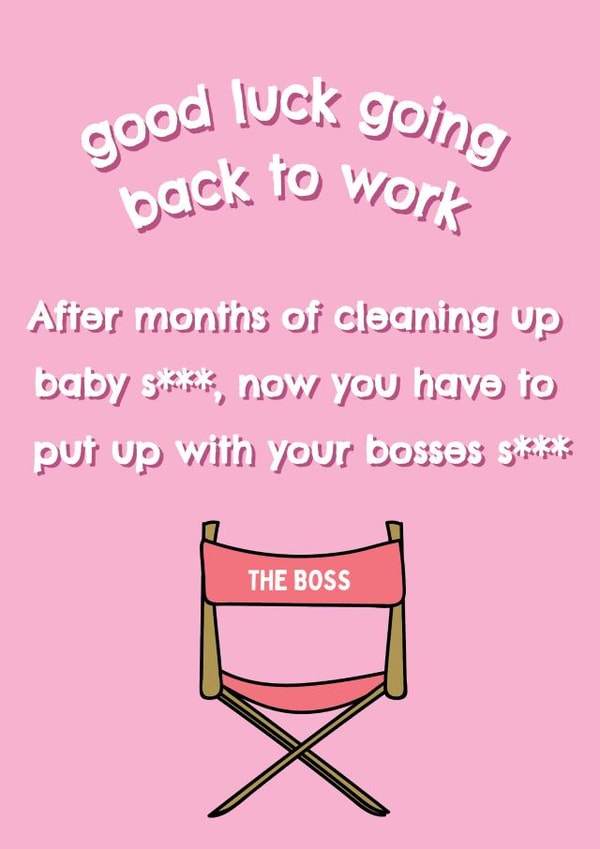 Back To Work - Maternity Leave Card created by @Laura Lonsdale Designs