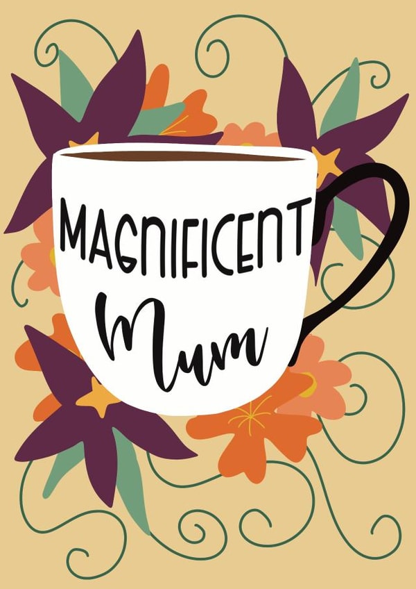 Mug and Flowers Mum Card created by Cards by Becky