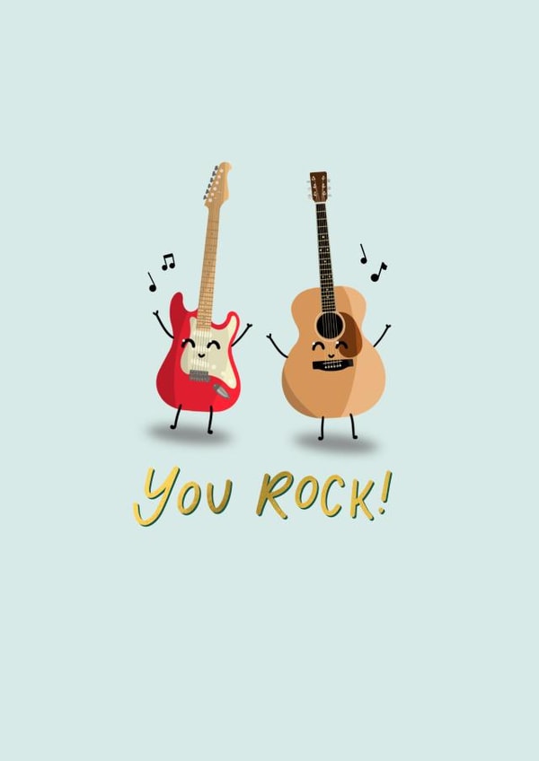 You Rock! Card created by Pippa Grace Design