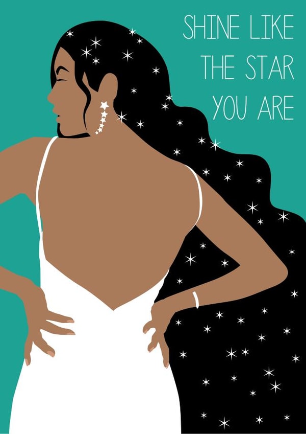Shine like the star you are card created by Toni Ashwood