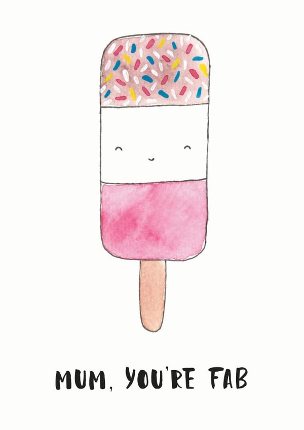 Cute Mothers Day Card - Mum - Pun - Mum You're Fab created by Nicole Julia