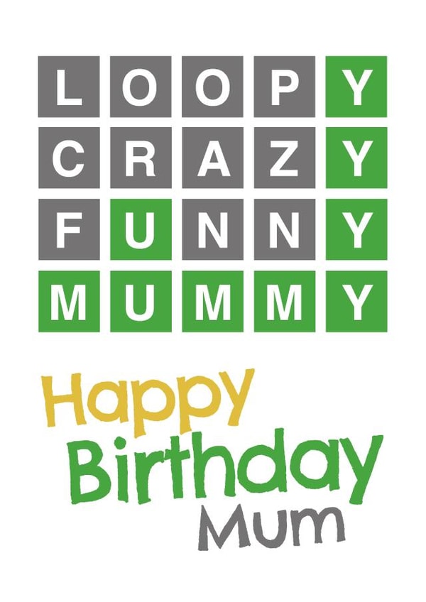 Happy Birthday Mum - Wordle created by Codfish Design