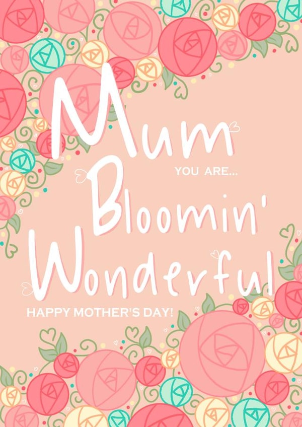 Bloomin' Wonderful Mum Mother's Day Card created by Little Silverleaf