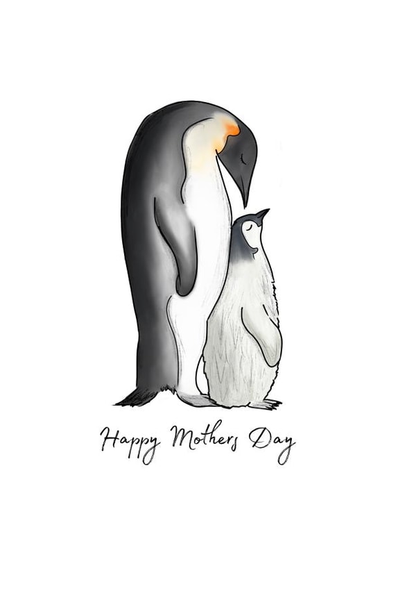 Cute Penguim Mother’s Day Card created by Naomi Atkinson 