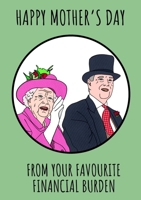 Prince Andrew Mother's Day Card 1001 created by Joel Absalom