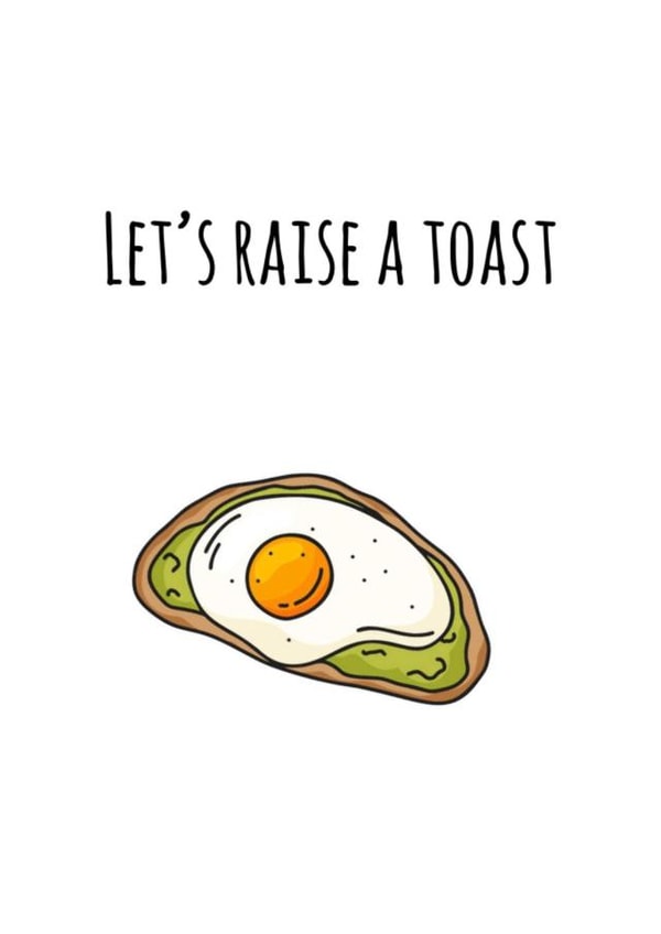 Let's raise a toast card created by Charlotte Gibson