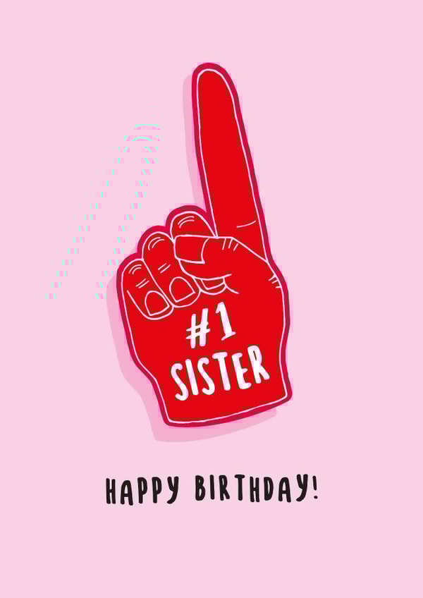 Number 1 Sister Birthday Card created by Lucy Marie Design
