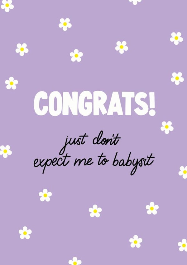 Don't expect me to babysit created by Charlotte Banks