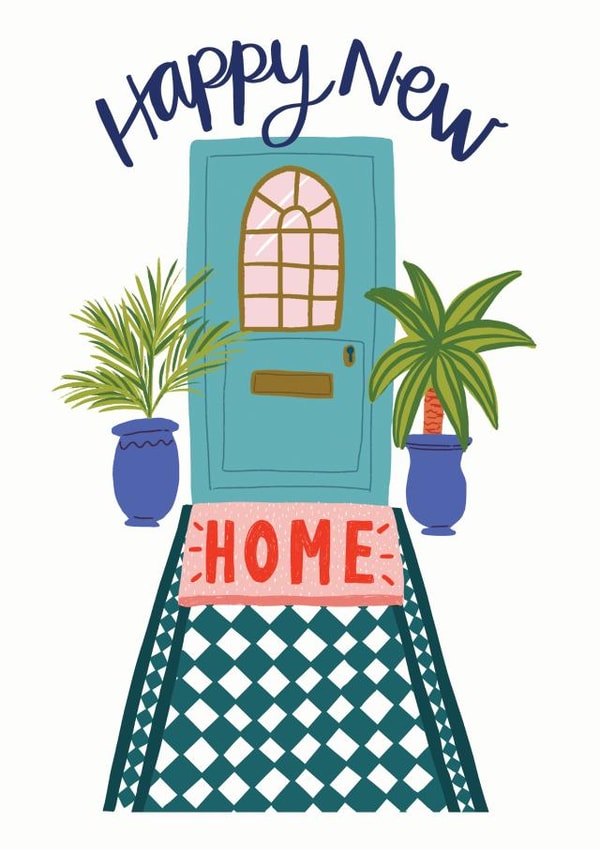 Pretty Front Door New Home Card - Plants - Happy New Home created by Laura Barnes
