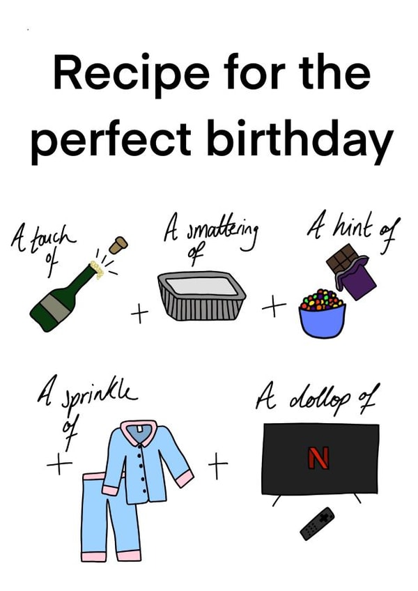 Recipe for the perfect birthday created by Holly Norridge