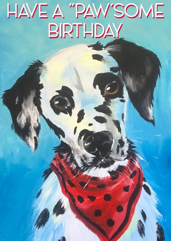 Have a "PAWSOME" Birthday with this Dalamtian Card created by Easely Does It