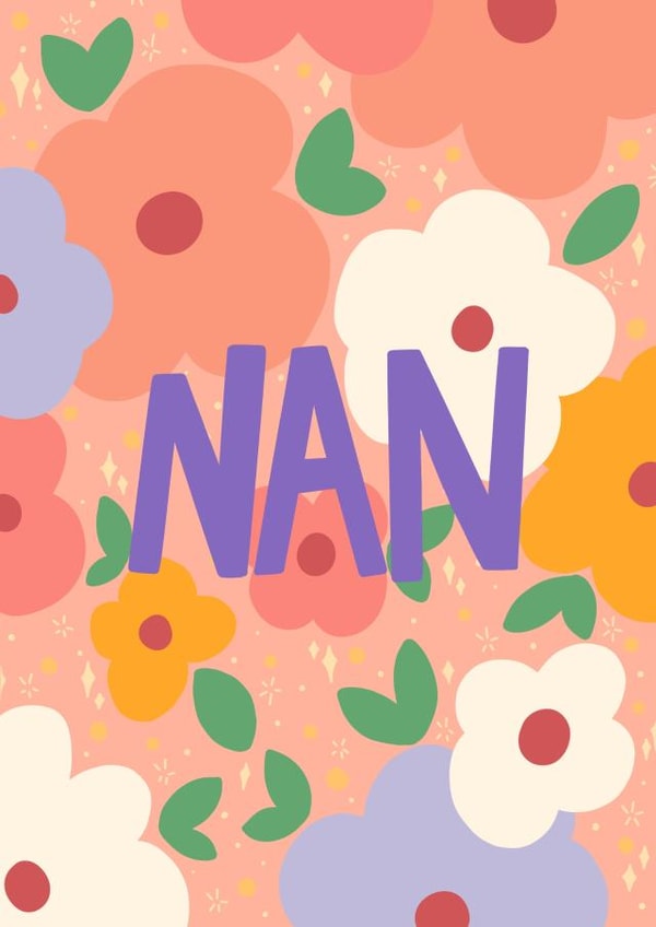 Floral Nan Mother’s Day card created by Finest Imaginary