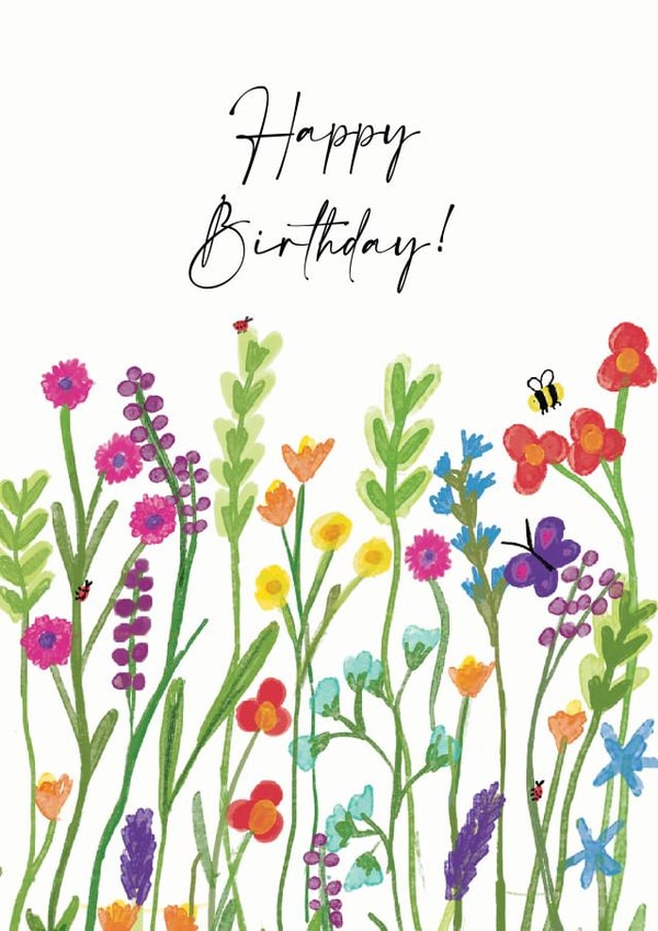 Flower Happy Birthday Card created by Olivia Morgan ltd