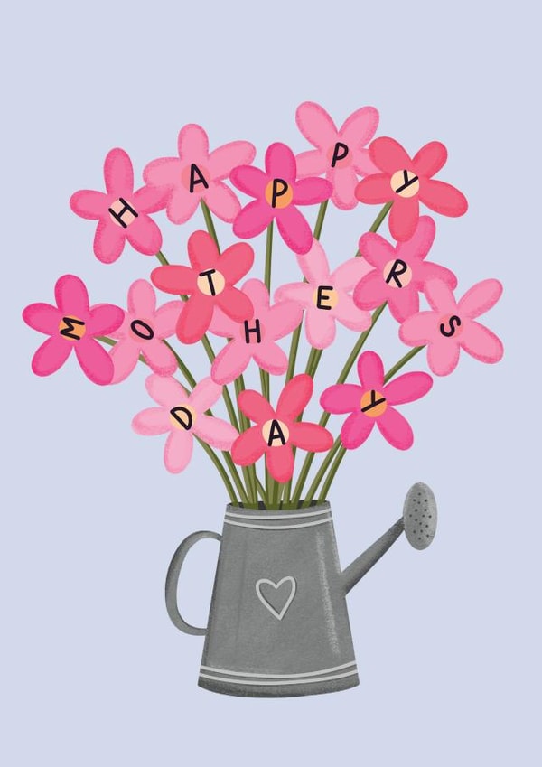 Pretty Mothers Day Card - Flowers - Watering Can - Happy Mothers Day created by Paper Jungle