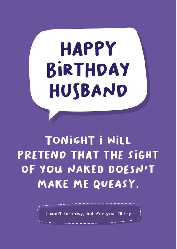 Funny Naked Husband Card created by Norm & Then