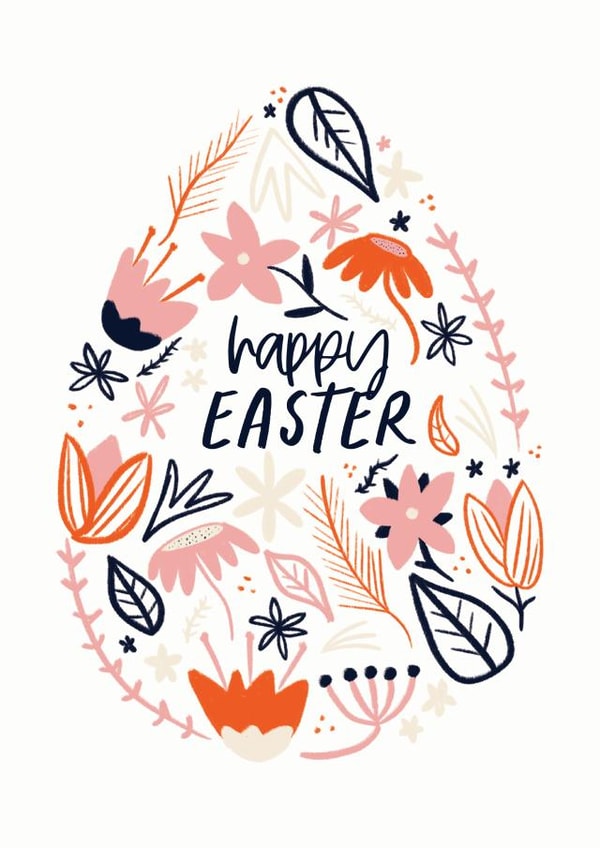 Floral Happy Easter Card created by Sweetlove Press