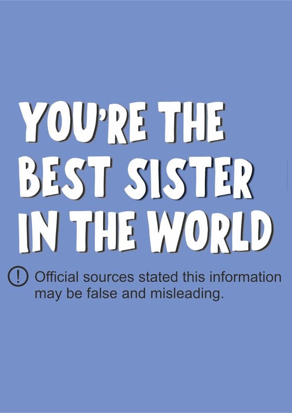 You're the best sister in the world created by Banter King