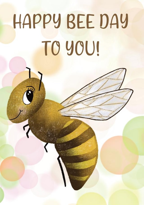 Happy bee day to you card 1000 created by Juliana Costa