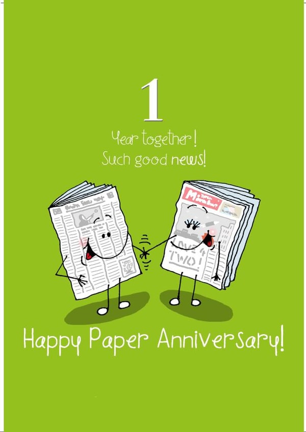 1st Wedding Anniversary Card created by Greedy Piglet