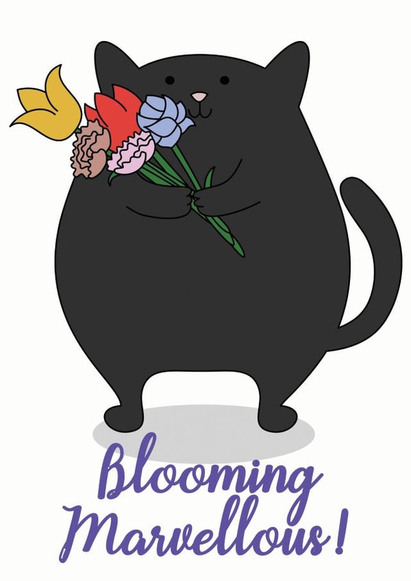 Blooming Marvellous - Black Cat created by Cheryl Wilson