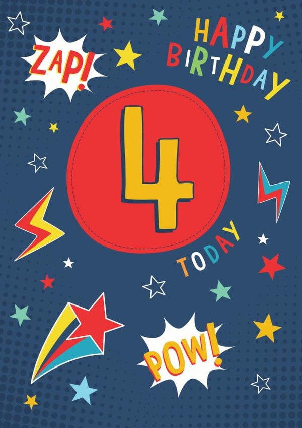 Happy birthday 4 today created by The Boy and the Bear