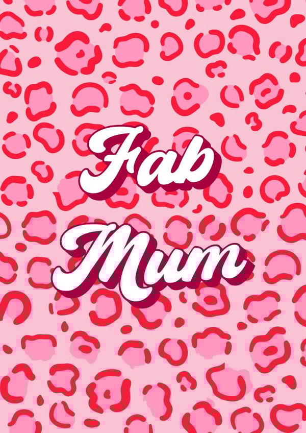 Fab Mum Leopard Print Card created by Lauren Beth Designs