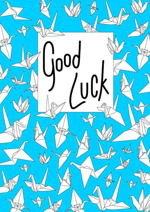 Good luck cranes created by Mai House Prints