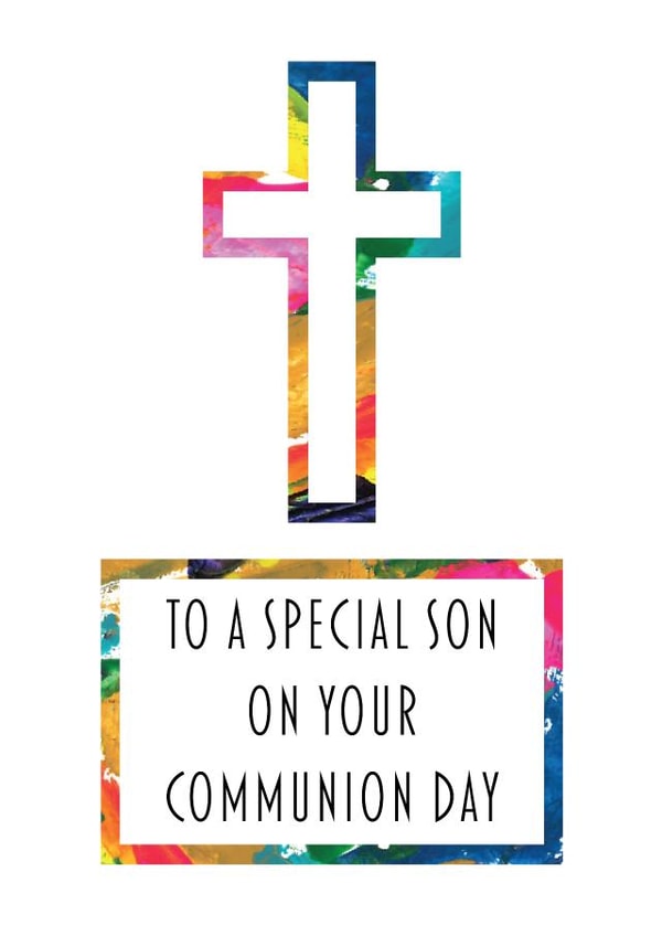 Special Son Communion Day Card created by size3art