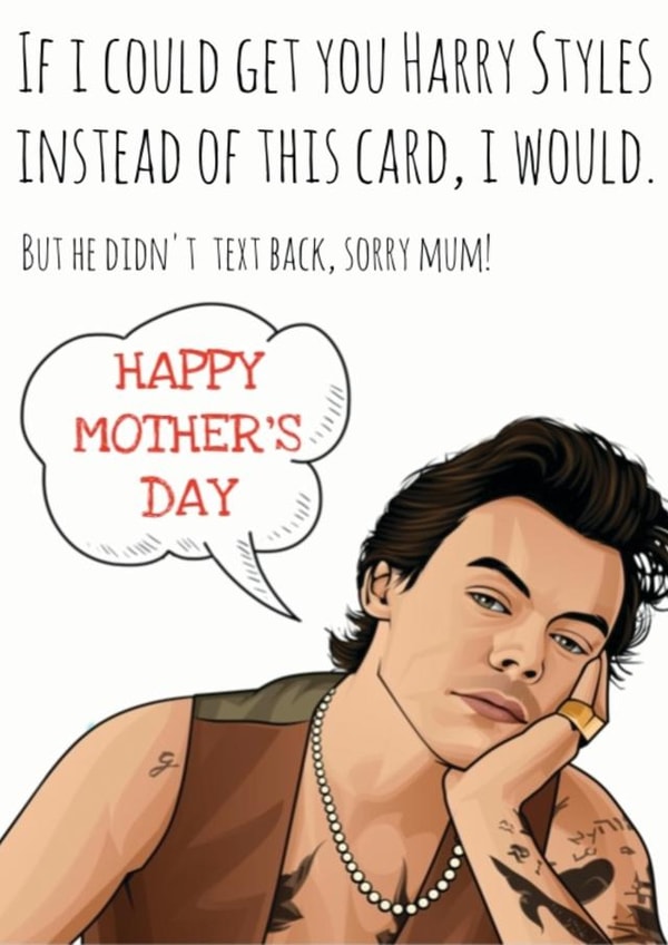 Harry Styles Mother’s Day Card created by GREEDY LAB