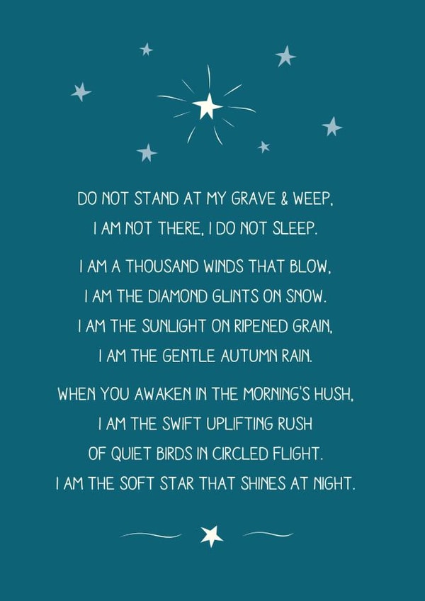 Star at Night Sympathy Card created by Cloud Cuckoo Design