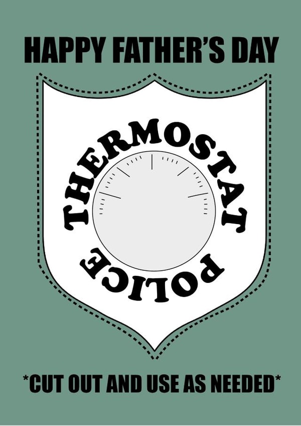 Thermostat Father's Day Card created by Pack a Punch Designs