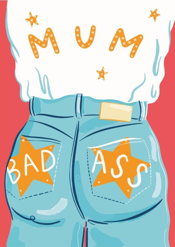 Bad ass Mum Mother's Day card created by Jasmine Hortop