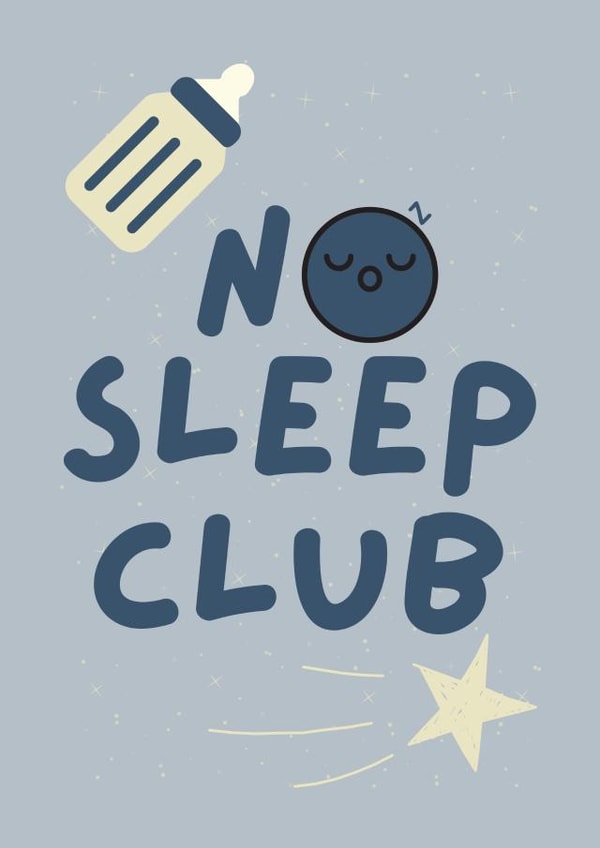 No sleep club created by Custom Card Co Shop