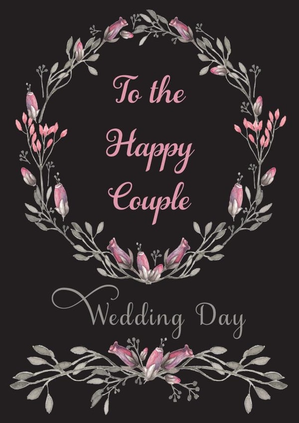 Watercolour wedding card 1001 created by Zesty Cards