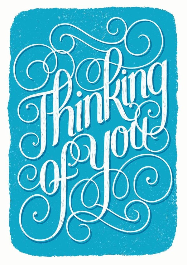 Thinking of You Calligraphy Card created by Alexandra Snowdon