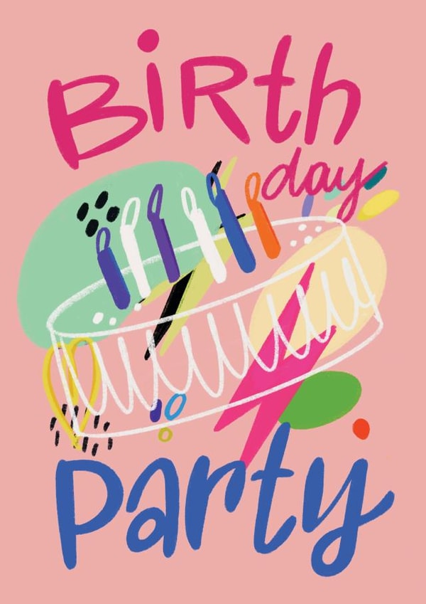 Сheerful birthday party card created by Natalya Babaika