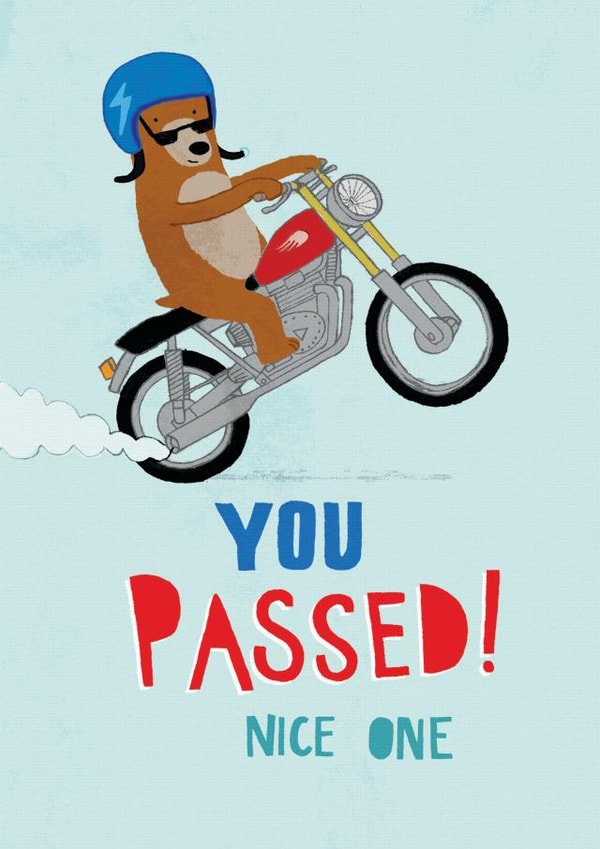 You passed! - Bear Motorbike test design created by Pencilface
