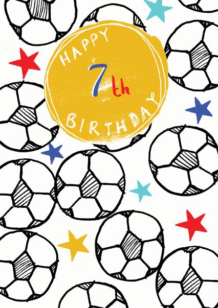 Football 7th Birthday Card | thortful