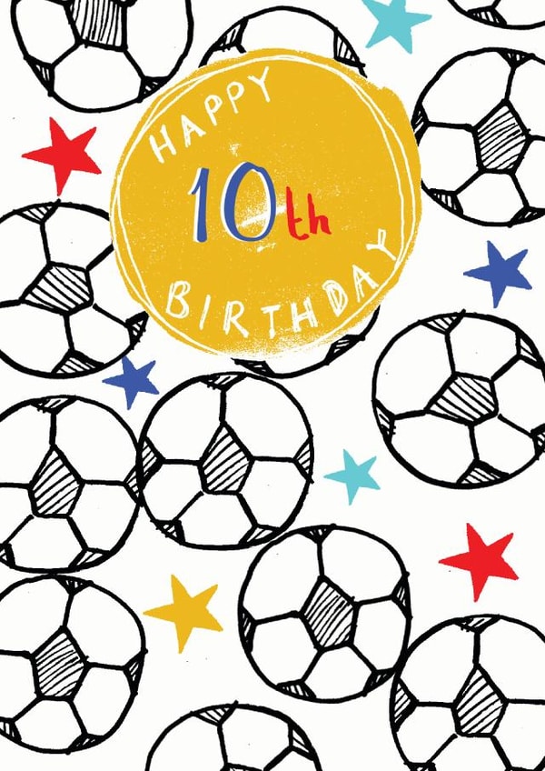 Football 10th Birthday Card created by Pom Pom Party Cards