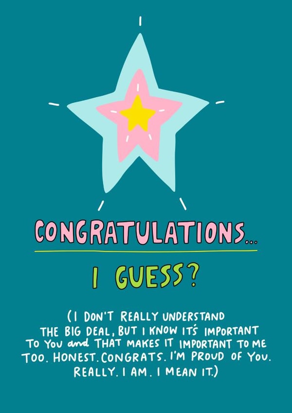 Congratulations I Guess? created by Angela Chick